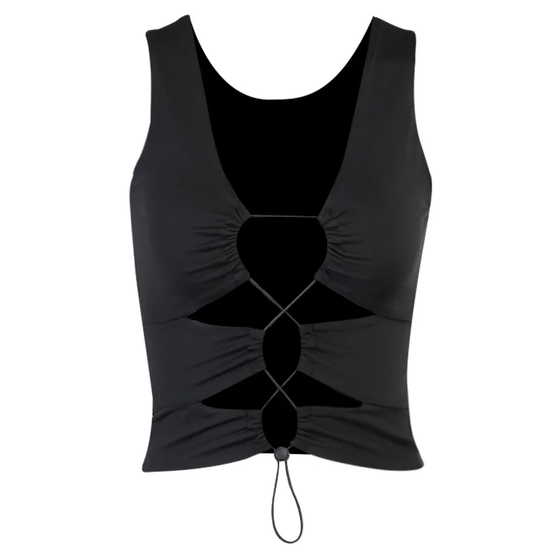 Missme Sexy Bandage Tank Tops Hollow Out Sleeveless V Neck Crop Tank Sexy Tops for Women Summer 2021 Streetwear Clubwear
Missme Sexy Bandage Tank Tops Hollow Out Sleeveless V Neck Crop Tank Sexy Tops for Women Summer 2021 Streetwear Clubwear
