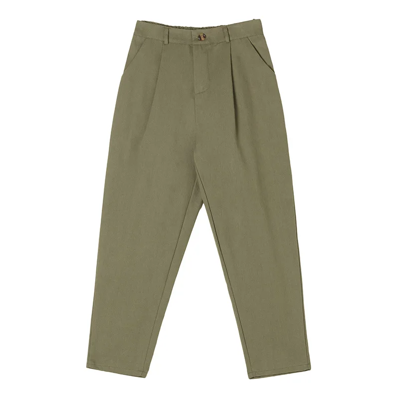 Mid Waist Casual Pants Women Straight Loose Women's Korean Slim Harem pants Plus Size Nine Pants Fashion Overalls Zipper Buttons
Mid Waist Casual Pants Women Straight Loose Women's Korean Slim Harem pants Plus Size Nine Pants Fashion Overalls Zipper Buttons