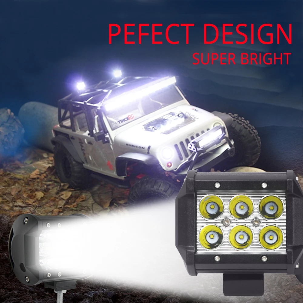 1pc Universal New Flush Mount LED Offroad Light Pods Bar Spot Flood Beam 6LED Work Light 12V/24V 18W 6000K Work Light FOG LIGHT
1pc Universal New Flush Mount LED Offroad Light Pods Bar Spot Flood Beam 6LED Work Light 12V/24V 18W 6000K Work Light FOG LIGHT