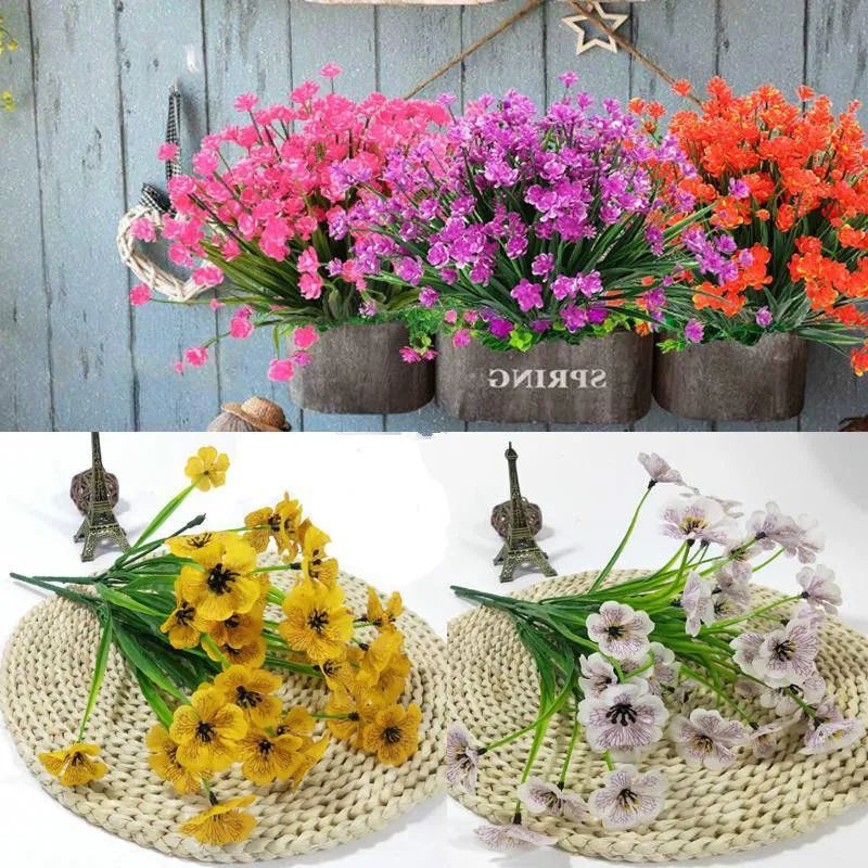 Outdoor artificial violet high quality anti-ultraviolet fake flowers home decoration garden small ornaments
Outdoor artificial violet high quality anti-ultraviolet fake flowers home decoration garden small ornaments