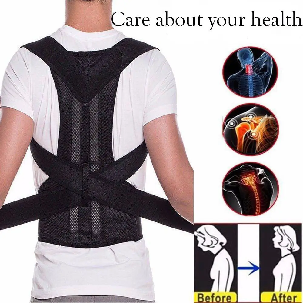 Hirigin Adjustable Back Spine Posture Corrector Adult Humpback Pain Back Support Brace Shoulder Belt Posture Correction
Hirigin Adjustable Back Spine Posture Corrector Adult Humpback Pain Back Support Brace Shoulder Belt Posture Correction