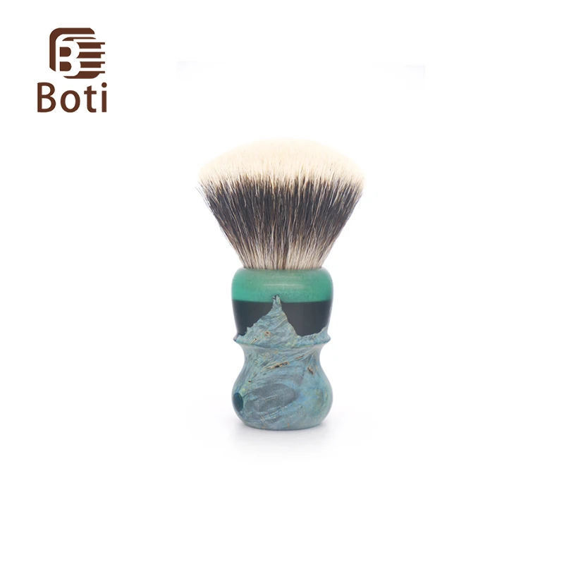 Boti Beard Brush-Green Stable Wooden Handle with NC Chubby Fan Shape Badger Hair Knot High Quality Men's Shaving Brush Tools Kit
Boti Beard Brush-Green Stable Wooden Handle with NC Chubby Fan Shape Badger Hair Knot High Quality Men's Shaving Brush Tools Kit