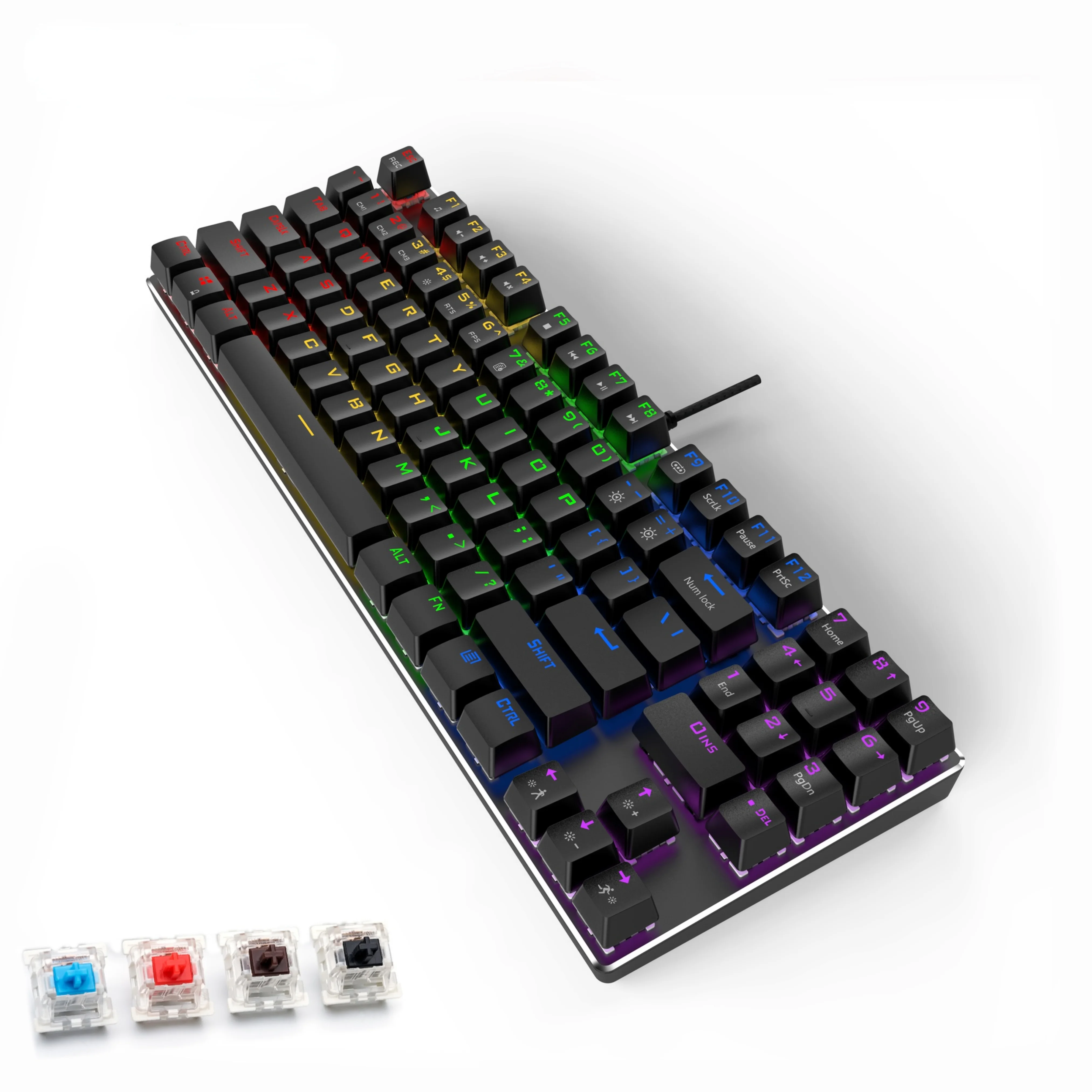 Wired Gaming Mechanical Keyboard Backlit 89 Key Anti-ghosting Blue Red Brown Switch Number keys For Game Laptop PC Russian
Wired Gaming Mechanical Keyboard Backlit 89 Key Anti-ghosting Blue Red Brown Switch Number keys For Game Laptop PC Russian