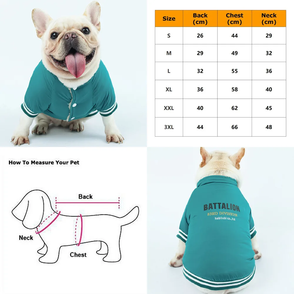 Pug Dog Clothes Winter French Bulldog Clothing Thick and Warm Pet Coat Jacket Outfit Bichon Poodle Schnauzer Corgi Costume
Pug Dog Clothes Winter French Bulldog Clothing Thick and Warm Pet Coat Jacket Outfit Bichon Poodle Schnauzer Corgi Costume