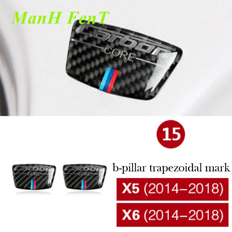 Для BMW X5 X6 F15 F16 B-Pillar трапециевидная отметка аксессуары для интерьера из настоящего углеродного волокна украшение автомобиля 3D наклейка ...
Для BMW X5 X6 F15 F16 B-Pillar трапециевидная отметка аксессуары для интерьера из настоящего углеродного волокна украшение автомобиля 3D наклейка ...