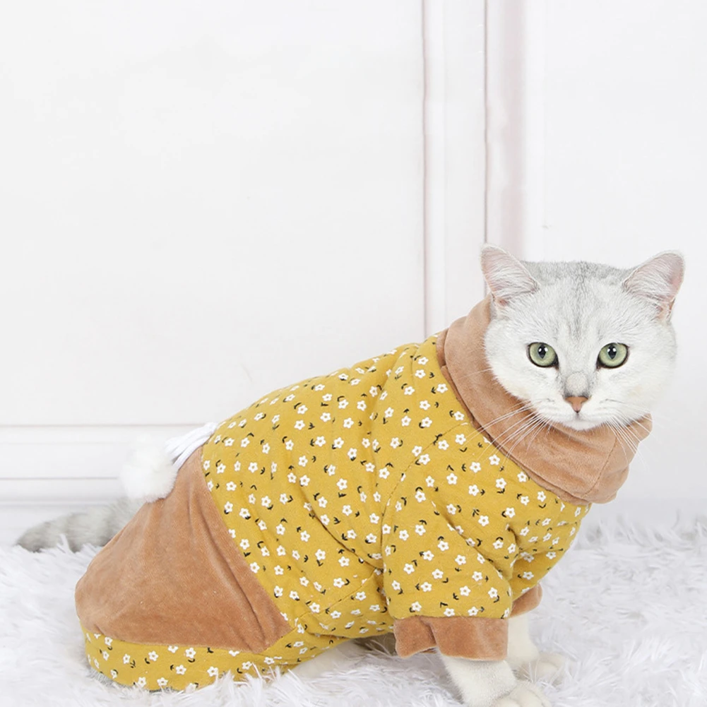 Pet Clothing Winter Warm Cat Cotton-Padded Clothes Cute Floral Puppy Thicken Coat Comfortable Breathable Kitten Hoodies Jacket
Pet Clothing Winter Warm Cat Cotton-Padded Clothes Cute Floral Puppy Thicken Coat Comfortable Breathable Kitten Hoodies Jacket