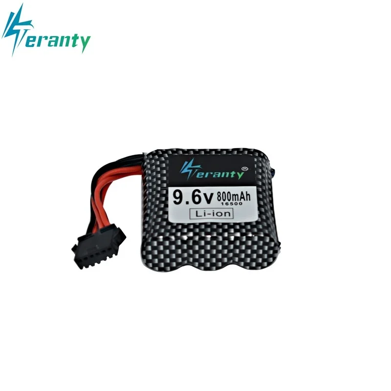 9.6v Li-ion Battery for 9115 9116 S911 S912 RC Car Truck Spare Upgrade 800mah 9.6V Rechargeable battery for toy Car 6P Plug 5pcs