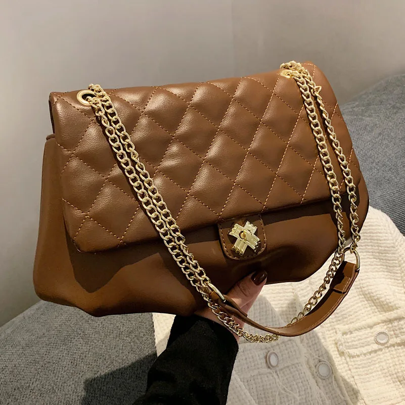 High-quality Ladies Rhombic Chain Small Bag 2021 New Autumn and Winter Tide All-match Shoulder Bag Western Style Messenger Bag
High-quality Ladies Rhombic Chain Small Bag 2021 New Autumn and Winter Tide All-match Shoulder Bag Western Style Messenger Bag