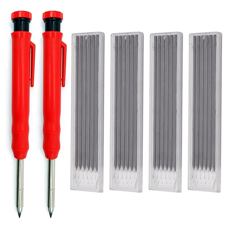 2Pcs Carpenter Pencils, Construction Pencils with 24Pcs Refills, Leads Mechanical Pencil Architect Pencils
2Pcs Carpenter Pencils, Construction Pencils with 24Pcs Refills, Leads Mechanical Pencil Architect Pencils