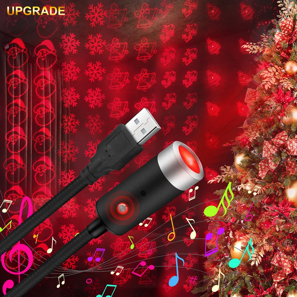 Christmas Pattern LED Car Atmosphere Light 12V Internal Roof Star Night Light Projector Strobe Lamp USB For KIA OPEL SEAT FIAT
Christmas Pattern LED Car Atmosphere Light 12V Internal Roof Star Night Light Projector Strobe Lamp USB For KIA OPEL SEAT FIAT