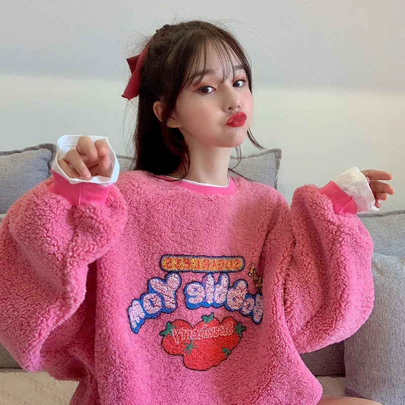 Autumn and Winter Lamb Wool Fleece False-Two-Piece Sweater Women's Korean-Style Loose Lazy Style Chic ThickNuyoah
Autumn and Winter Lamb Wool Fleece False-Two-Piece Sweater Women's Korean-Style Loose Lazy Style Chic ThickNuyoah