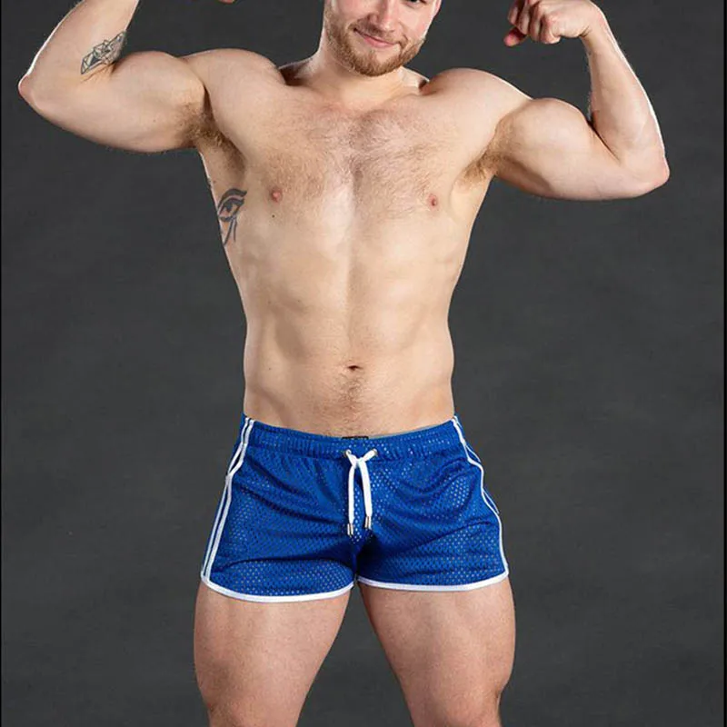 Mens Gym Fitness Shorts Bodybuilding Running sport Jogging Workout Male 2019 Summer Cool Breathable Mesh men Short Sweatpants | Спорт и