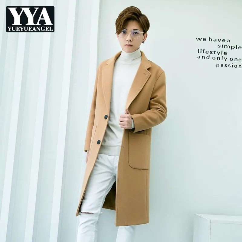 Men Cashmere Coats Single-Breasted Pockets Lapel Casual Fashion Long Woolen Warm Windbreaker Jackets Korean Style Autumn Winter
Men Cashmere Coats Single-Breasted Pockets Lapel Casual Fashion Long Woolen Warm Windbreaker Jackets Korean Style Autumn Winter