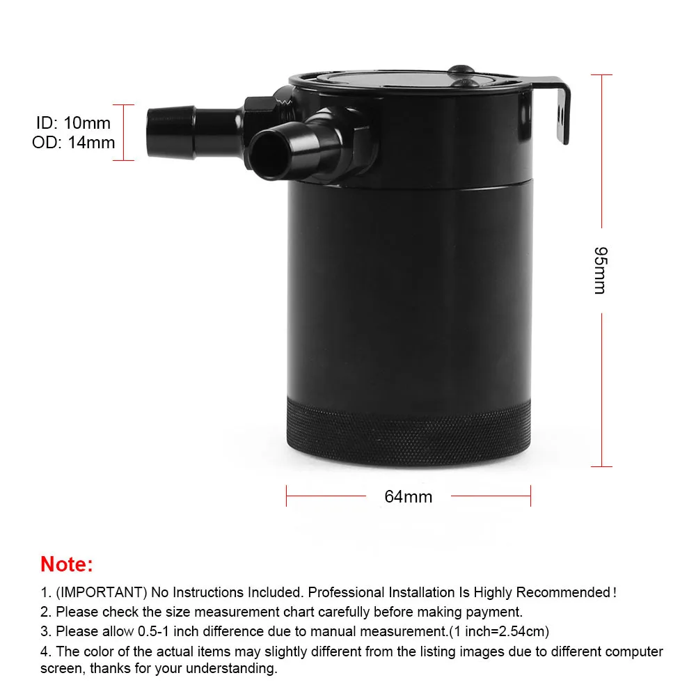 

Automobile refit three hole ventilator oil can waste gas oil recovery pot two side oil outlet
