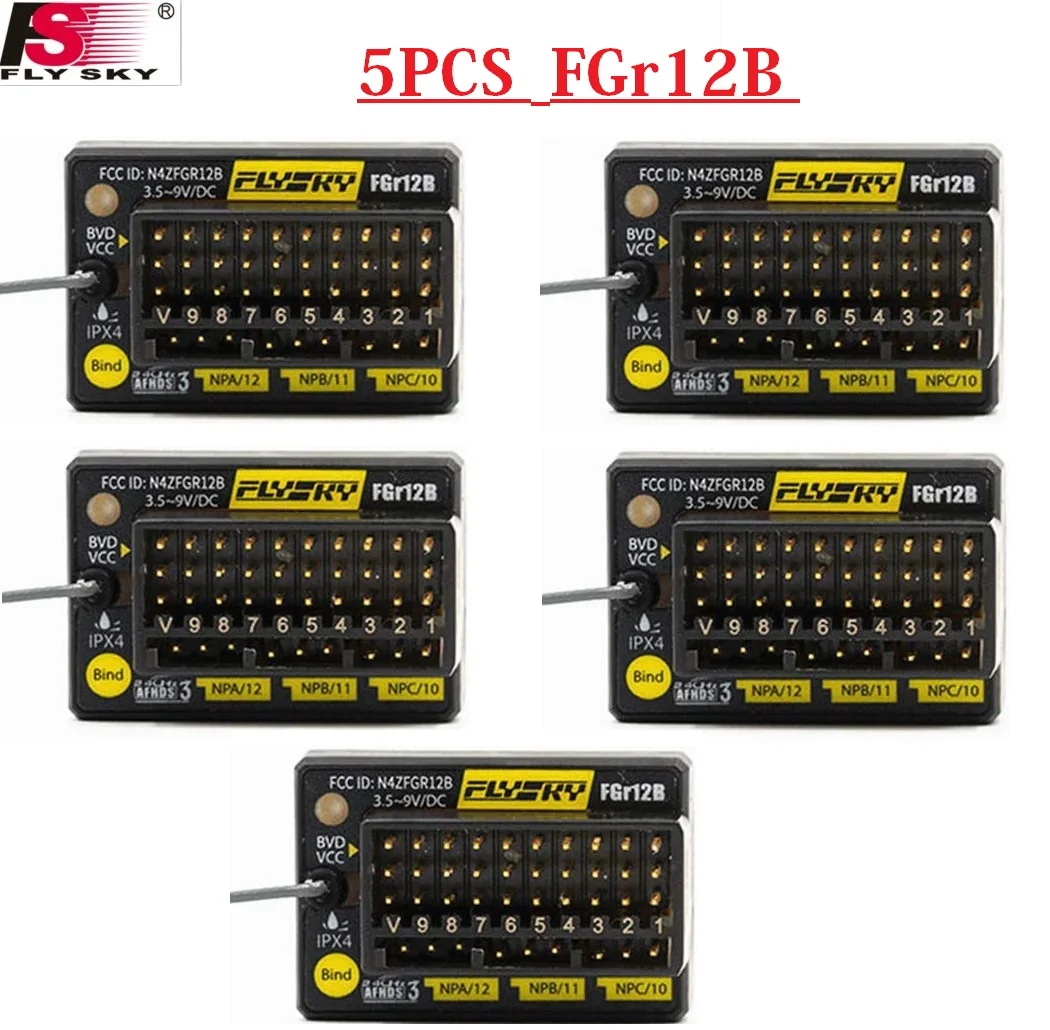 5pcs FLYSKY FGr12B 2.4G 12CH AFHDS3 PWM PPM Ibus In B.bus Micro RC Receiver for RC Car Boat PL18 NB4 FRM301 FRM302 Transmitters
5pcs FLYSKY FGr12B 2.4G 12CH AFHDS3 PWM PPM Ibus In B.bus Micro RC Receiver for RC Car Boat PL18 NB4 FRM301 FRM302 Transmitters