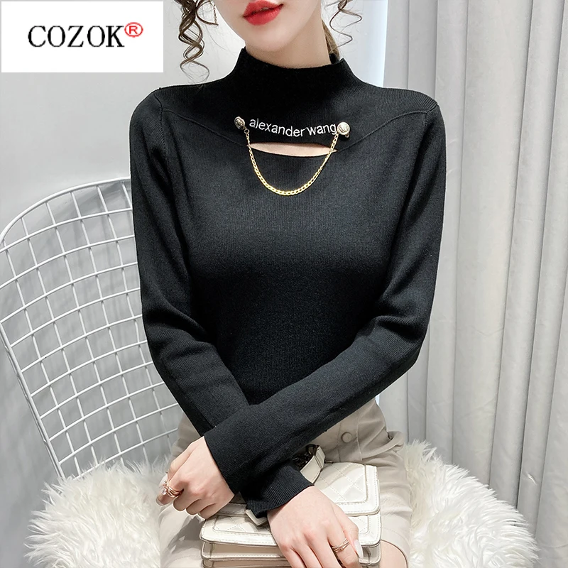 2021 Autumn and Winter New Half High Neck Ladies Women's Knitted Sweater Rope Empty Sweater Bottoming Long-sleeved Shirt
2021 Autumn and Winter New Half High Neck Ladies Women's Knitted Sweater Rope Empty Sweater Bottoming Long-sleeved Shirt