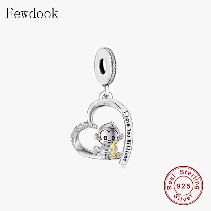 Fit Original Charm Bracelet 925 Sterling Silver Moneky With Banana I Love You Millions Mum Bead For Making Women Berloque 2021
Fit Original Charm Bracelet 925 Sterling Silver Moneky With Banana I Love You Millions Mum Bead For Making Women Berloque 2021