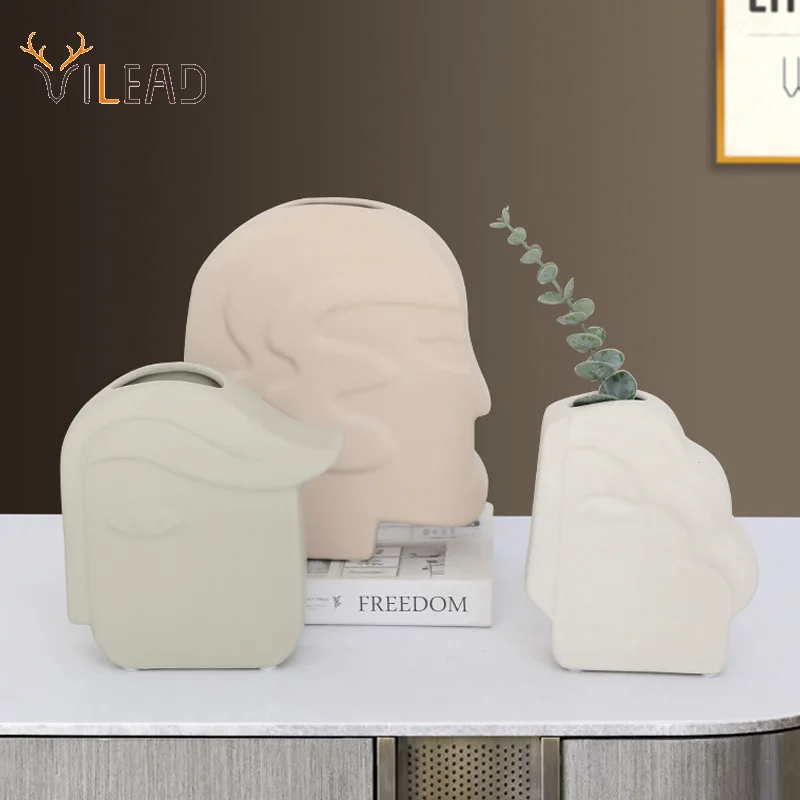 VILEAD Nordic Ceramic Vase Curly Human Face Plant Pot Home Decor Art Figurine Flower Arrangement Living Room Desktop Decoration
VILEAD Nordic Ceramic Vase Curly Human Face Plant Pot Home Decor Art Figurine Flower Arrangement Living Room Desktop Decoration