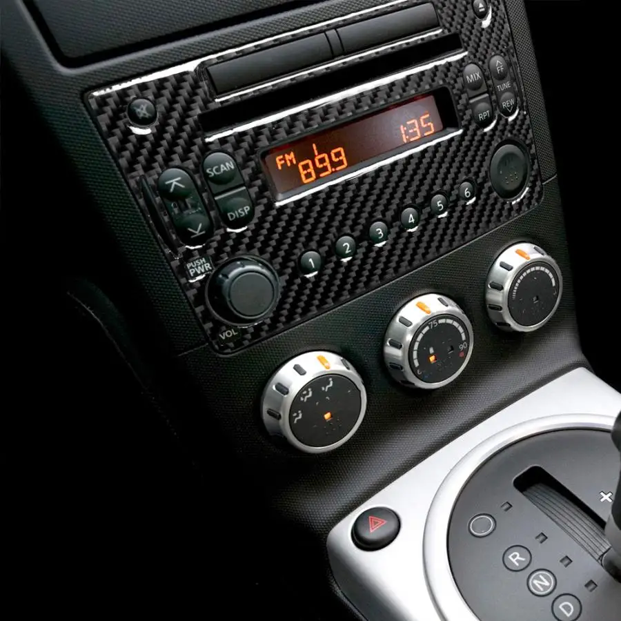 Консоль из углеродного волокна радио CD Панель рамка комбинезон для Nissan 350z 2006 2007