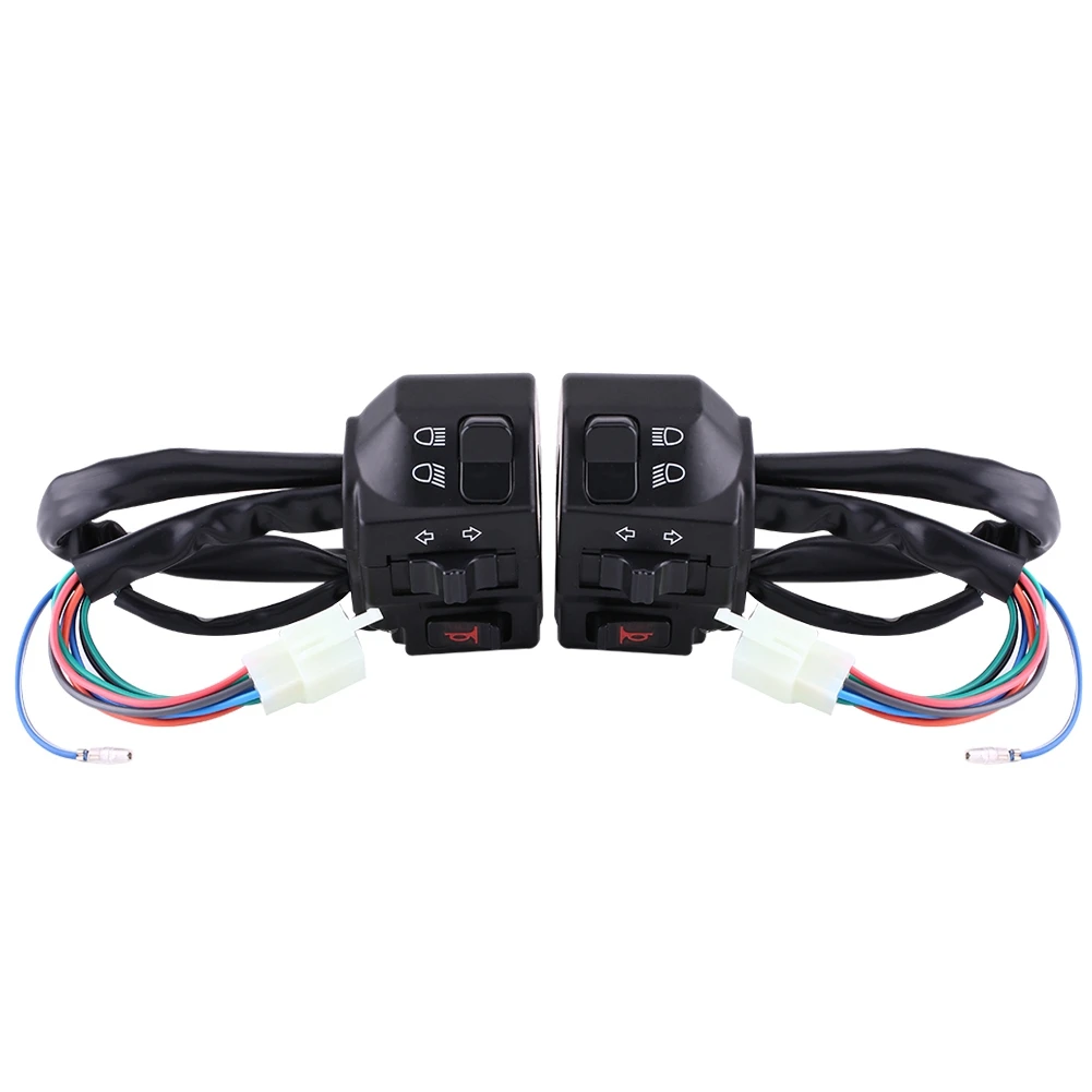 Pair of Universal 22mm Motorcycle Handlebar Headlight Turn Signal Horn Switch Gear Control
Pair of Universal 22mm Motorcycle Handlebar Headlight Turn Signal Horn Switch Gear Control