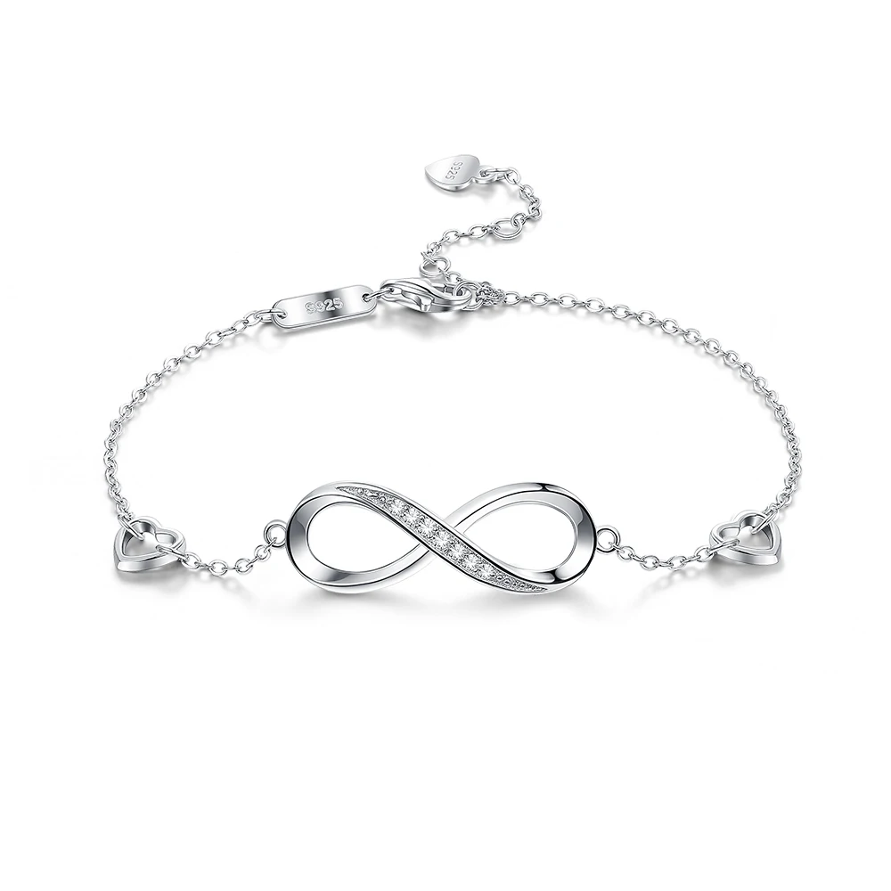 925 Sterling Silver Bracelets For Women Creative Infinite Love Adjustable Charm Bracelet Fine Lady Jewelry Accessories Best Gift
925 Sterling Silver Bracelets For Women Creative Infinite Love Adjustable Charm Bracelet Fine Lady Jewelry Accessories Best Gift