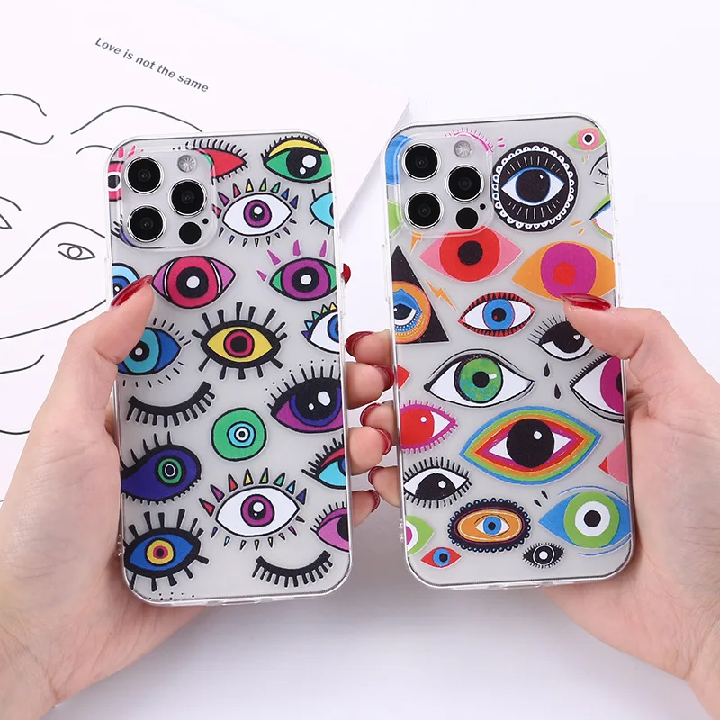 Evil Eye Illustrations Clear Phone Case for Iphone 11 13 Pro Max 12 Mini XR XS 8 X 7 6 6s Plus SE 2020 Perfect Soft TPU Cover
Evil Eye Illustrations Clear Phone Case for Iphone 11 13 Pro Max 12 Mini XR XS 8 X 7 6 6s Plus SE 2020 Perfect Soft TPU Cover