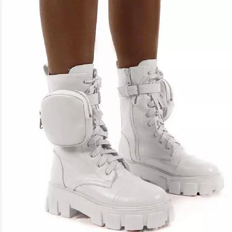 Women's Ankle Boots 2021 Lace-up Pockets Thick-soled Square Heel Ankle Boots Non-slip Comfortable Lightweight Mid-tube Boots
Women's Ankle Boots 2021 Lace-up Pockets Thick-soled Square Heel Ankle Boots Non-slip Comfortable Lightweight Mid-tube Boots