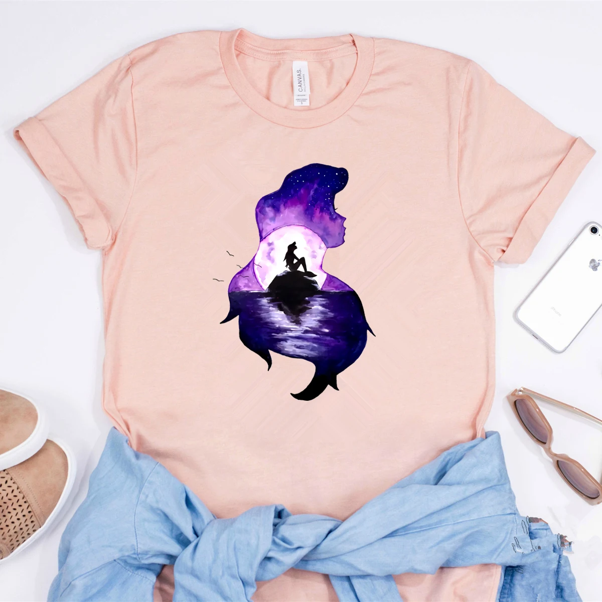 Little Mermaid T-Shirt Cute Princess Mermaid By The Sea Graphic Tee Dinglehopper Hair Don't Care Shirts Harajuku Tops
Little Mermaid T-Shirt Cute Princess Mermaid By The Sea Graphic Tee Dinglehopper Hair Don't Care Shirts Harajuku Tops