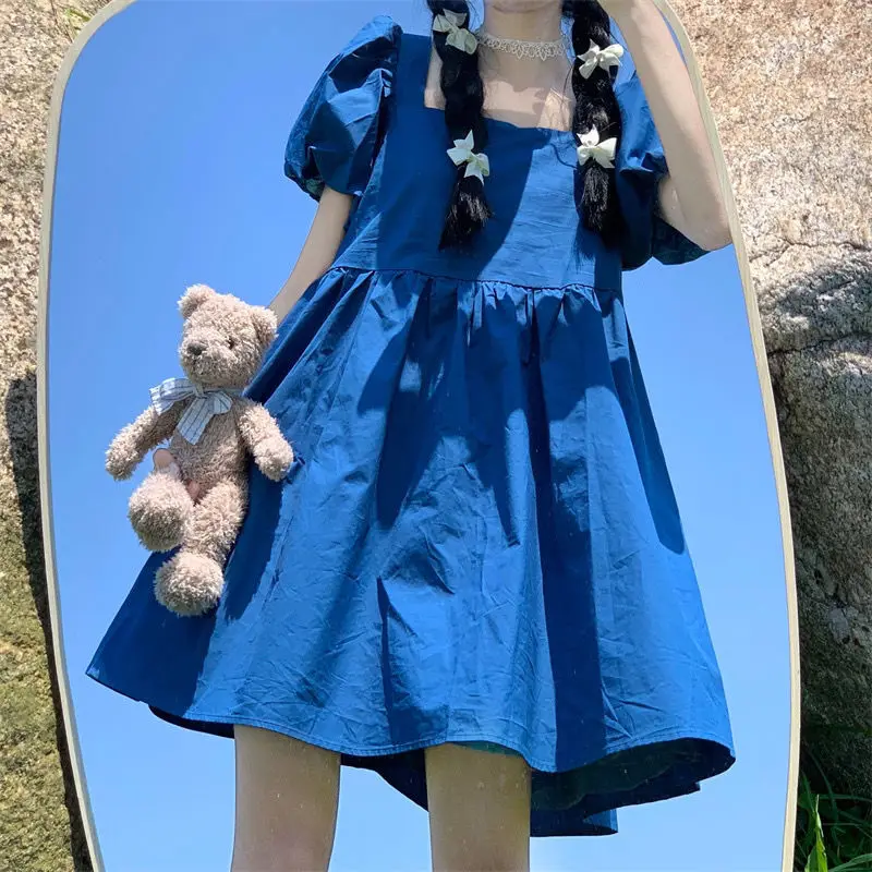 Japanese Sweet College Style Dress Women Summer New Style Square Neck Puff Sleeve French Kawaii Girl Women Dress
Japanese Sweet College Style Dress Women Summer New Style Square Neck Puff Sleeve French Kawaii Girl Women Dress