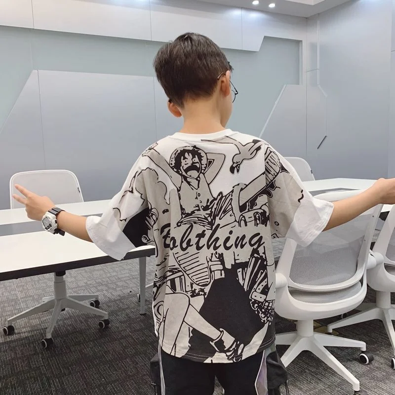 Summer Little Boys Cartoon Print Short Sleeve Tops Childrens Clothing Baby Boy Loose Casual Anime T Shirts Tees
Summer Little Boys Cartoon Print Short Sleeve Tops Childrens Clothing Baby Boy Loose Casual Anime T Shirts Tees