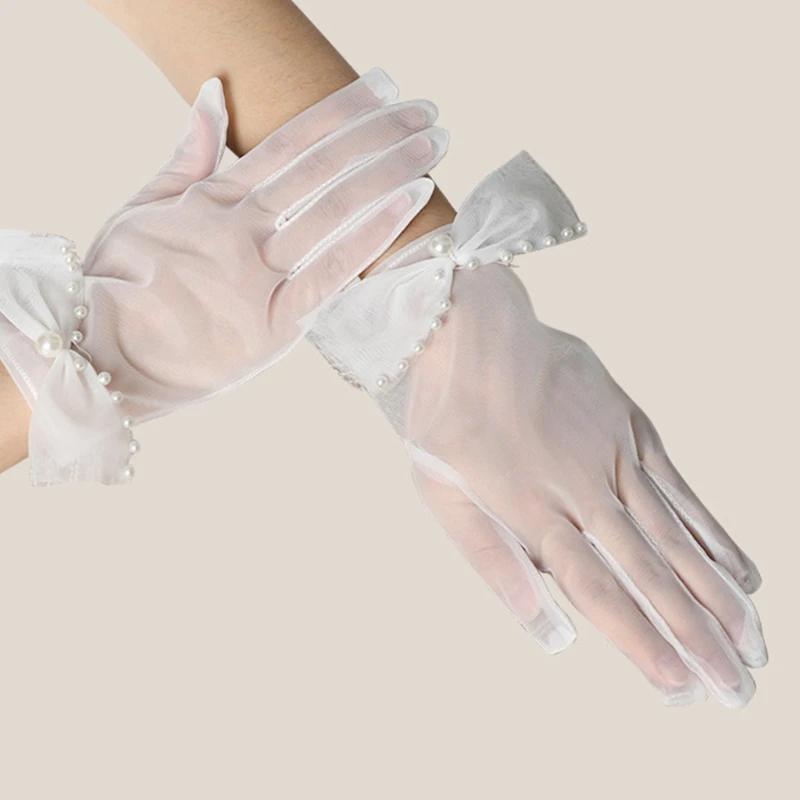Wedding Gloves with Bows White Sheer Tulle Bridal Gloves Wrist Length for Party DXAA
Wedding Gloves with Bows White Sheer Tulle Bridal Gloves Wrist Length for Party DXAA