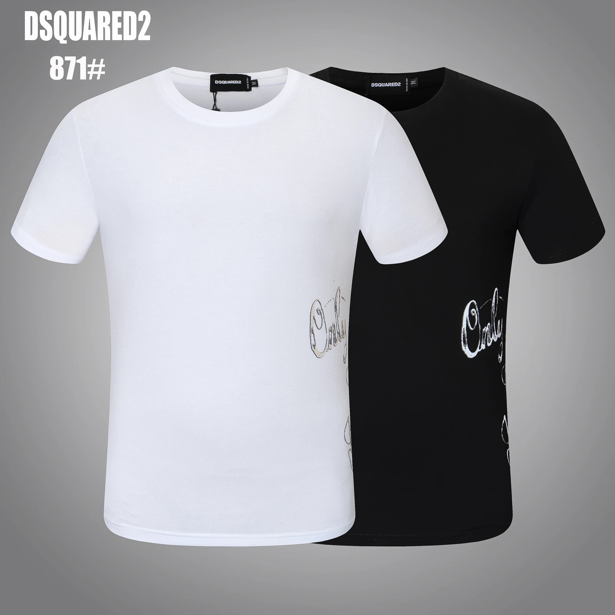 New Dsquared2 Men/Women Street Hip-Hop Round Neck Short-Sleeved T-shirt Cotton Locomotive Letter Pure cotton Printing Casual Tee
New Dsquared2 Men/Women Street Hip-Hop Round Neck Short-Sleeved T-shirt Cotton Locomotive Letter Pure cotton Printing Casual Tee