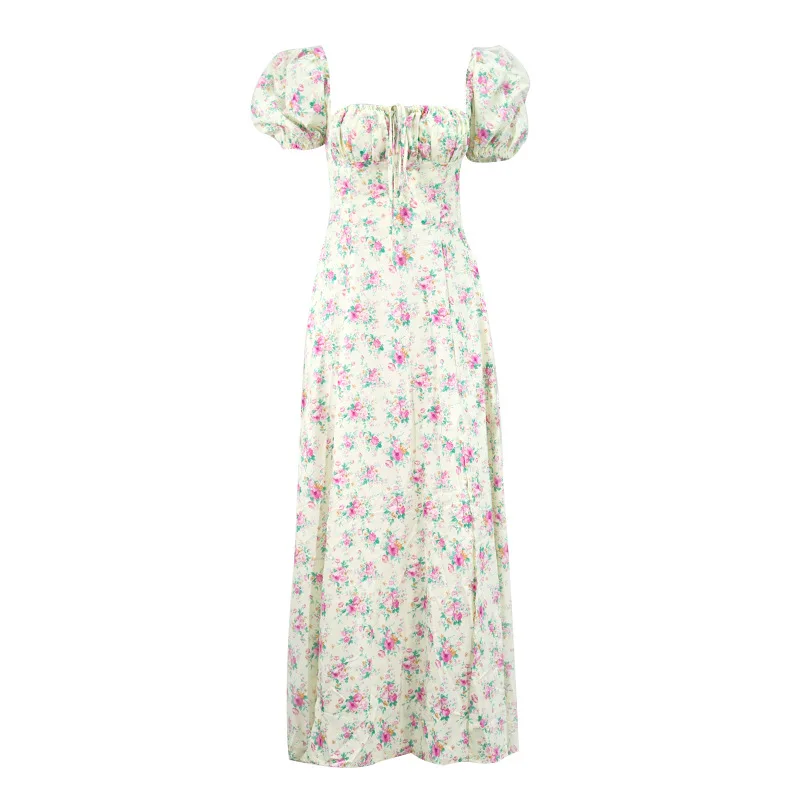 Sexy Floral Print Dress Women High Split Party Dresses Puff Short Sleeve Elegant Lace Up Club Dress Laides Summer Maxi Dresses
Sexy Floral Print Dress Women High Split Party Dresses Puff Short Sleeve Elegant Lace Up Club Dress Laides Summer Maxi Dresses