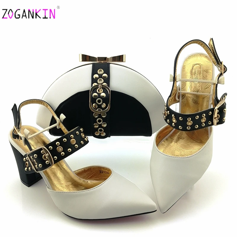 New Design 2019 Office Ladies Shoes and Bag Set Italian Stylel Matching Shoes and Bag Set in White Color with Shinning Crystal
New Design 2019 Office Ladies Shoes and Bag Set Italian Stylel Matching Shoes and Bag Set in White Color with Shinning Crystal