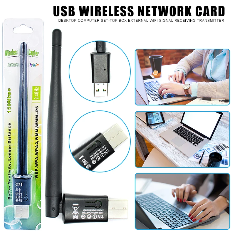 USB Wifi Adpater беспроводной приемник передатчик антенна чистая карта для ПК настольный компьютер NC99
USB Wifi Adpater беспроводной приемник передатчик антенна чистая карта для ПК настольный компьютер NC99