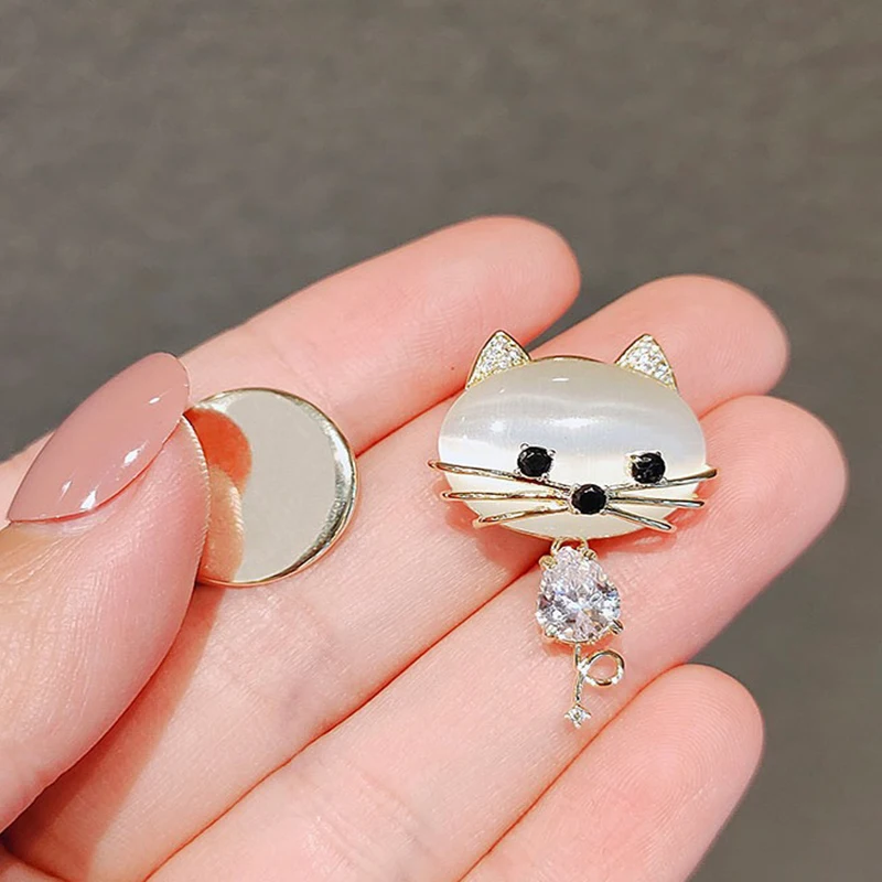 Wuli&baby Opal Cat Magnet Brooches For Women Unisex Cubic Zirconia Lovely Cat Collar Pins Jewelry Gifts
Wuli&baby Opal Cat Magnet Brooches For Women Unisex Cubic Zirconia Lovely Cat Collar Pins Jewelry Gifts