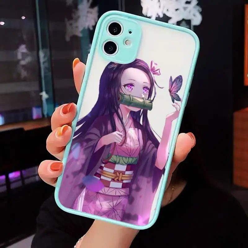 Kimetsu No Yaiba Demon Slayer Phone Cases Matte transparent For blue iPhone 12 Mini 11 Pro XR XS Max 7 8 Plus X Back Cover
Kimetsu No Yaiba Demon Slayer Phone Cases Matte transparent For blue iPhone 12 Mini 11 Pro XR XS Max 7 8 Plus X Back Cover