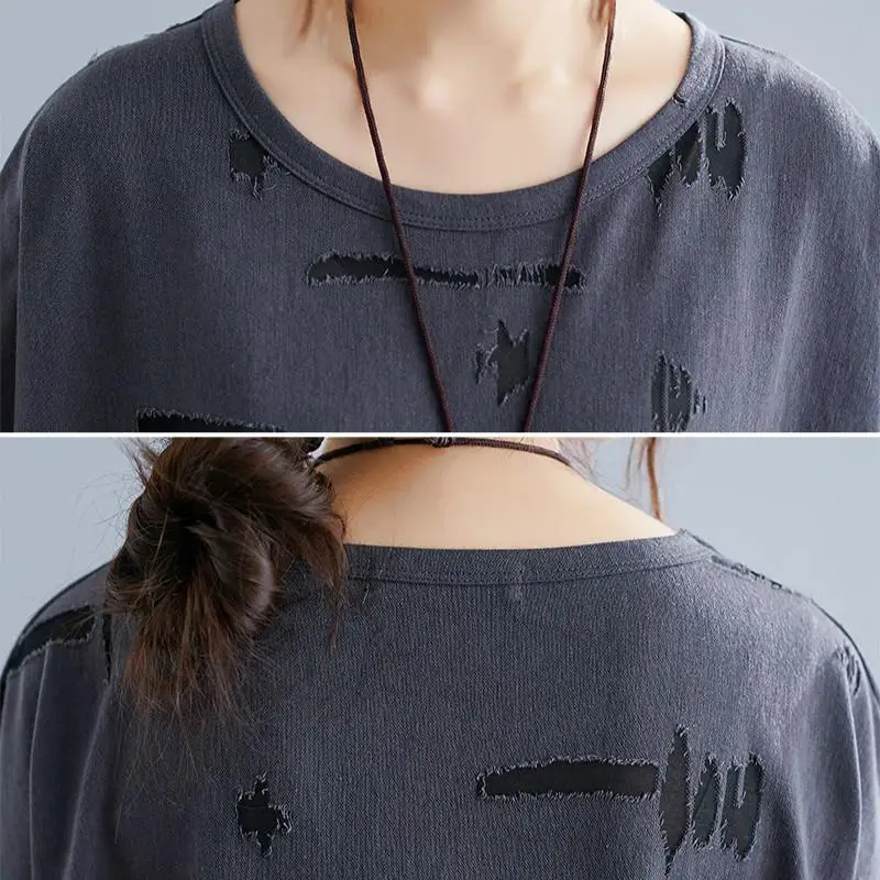 CACNCUT 4XL 5XL Women Summer Plus Size Fake Hole T-Shirt 2020 Casual Cotton Loose T-Shirt Female Fashion 3XL Big Large Size Tops
CACNCUT 4XL 5XL Women Summer Plus Size Fake Hole T-Shirt 2020 Casual Cotton Loose T-Shirt Female Fashion 3XL Big Large Size Tops