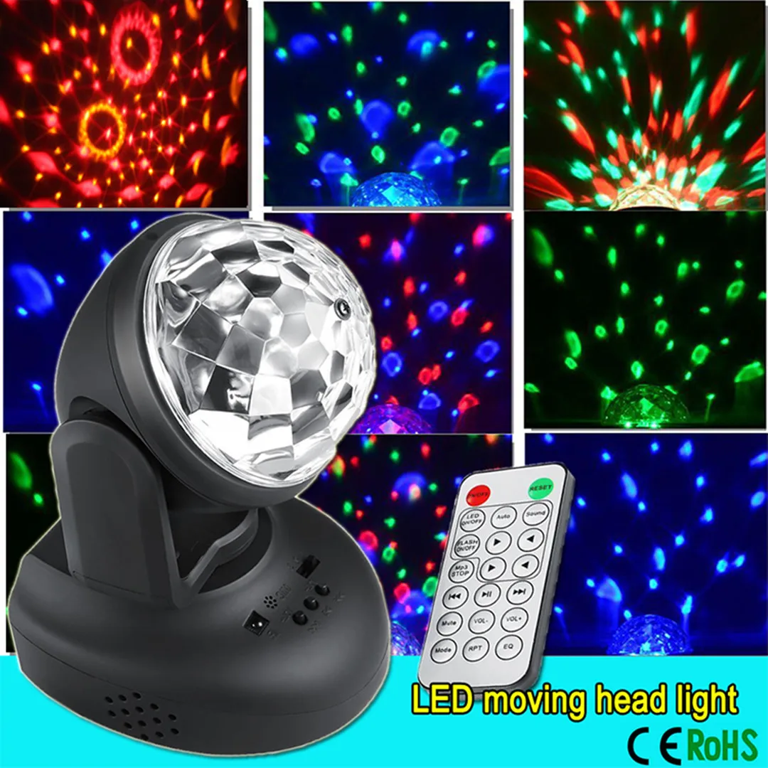 New Mini LED Moving Head Ball Light MP3 Remote Control Stage Effect Projector USB Disco Atmosphere Lamp For Halloween Party
New Mini LED Moving Head Ball Light MP3 Remote Control Stage Effect Projector USB Disco Atmosphere Lamp For Halloween Party