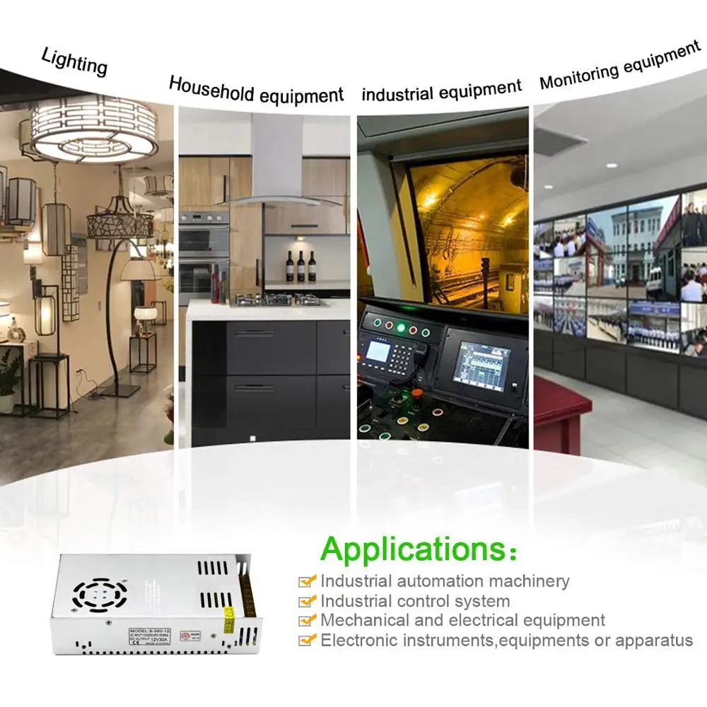 Led Switching Power Supply Adapter Lighting Transformer 2A 3A 5A 15A 20A AC110-220V to 12V Source Adapter For Led Strip CCTV
Led Switching Power Supply Adapter Lighting Transformer 2A 3A 5A 15A 20A AC110-220V to 12V Source Adapter For Led Strip CCTV