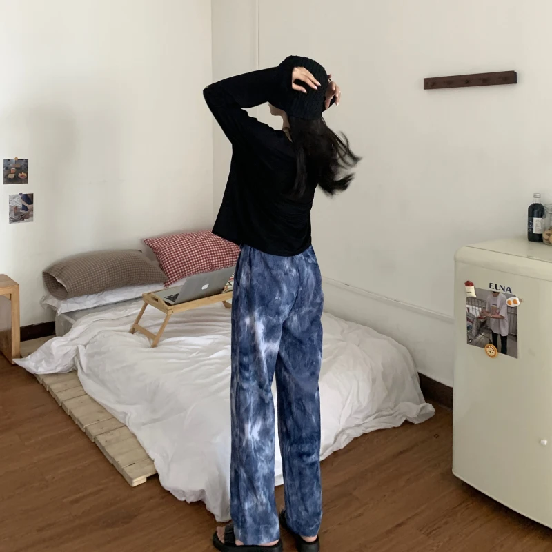 Tie-dye Casual Pants High Waist Corduroy Straight Women's Pants 2020 New Fashion Korean Style Vintage Loose Female Trousers
Tie-dye Casual Pants High Waist Corduroy Straight Women's Pants 2020 New Fashion Korean Style Vintage Loose Female Trousers