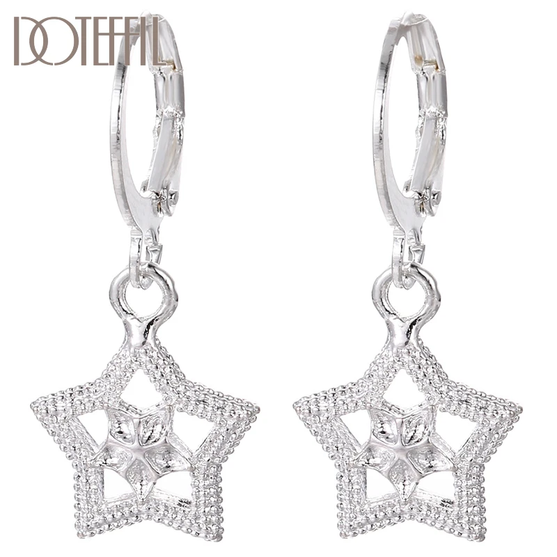 DOTEFFIL 925 Sterling Silver Star Drop Earrings For Women Lady Fashion Wedding Engagement Party Jewelry
DOTEFFIL 925 Sterling Silver Star Drop Earrings For Women Lady Fashion Wedding Engagement Party Jewelry