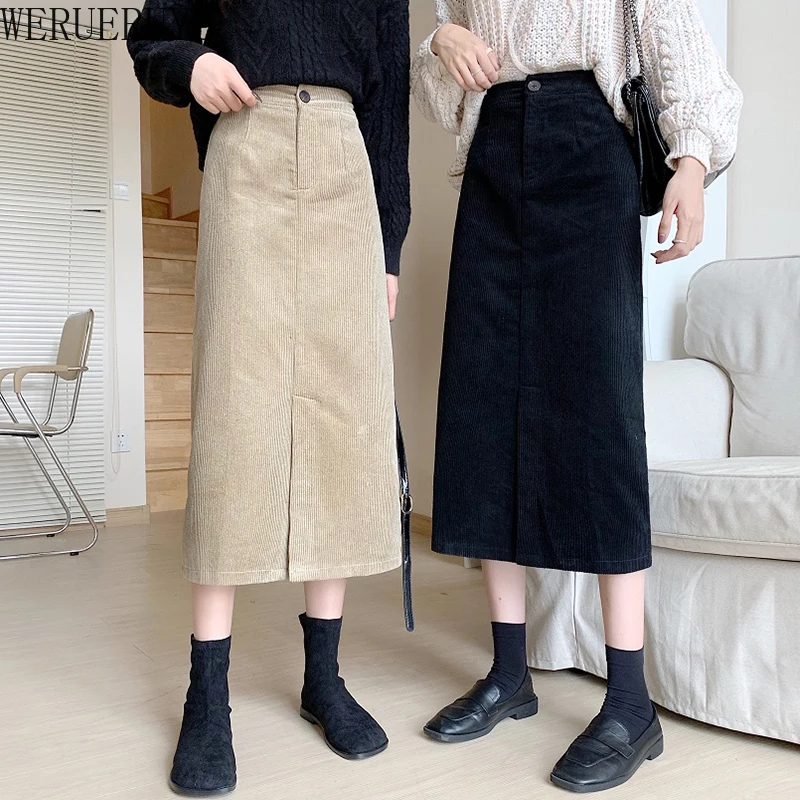 WERUERUYU Women Midi Skirt 2020 Autumn Winter Thick Corduroy Skirts Womens Women Clothes
WERUERUYU Women Midi Skirt 2020 Autumn Winter Thick Corduroy Skirts Womens Women Clothes