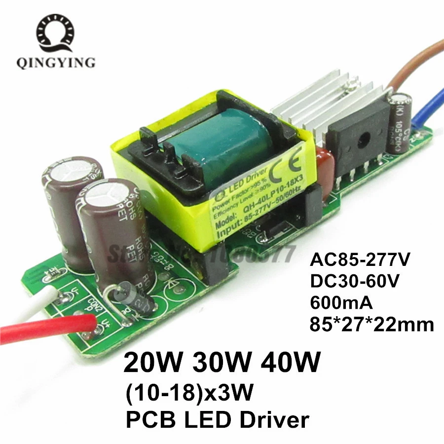 

2pcs LED Power Supply 600mA Lamp Driver 3W 6W 9W 12W 15W 18W 20W 21W 24W 30W 40W 50W 60W Isolation Lighting Transformer