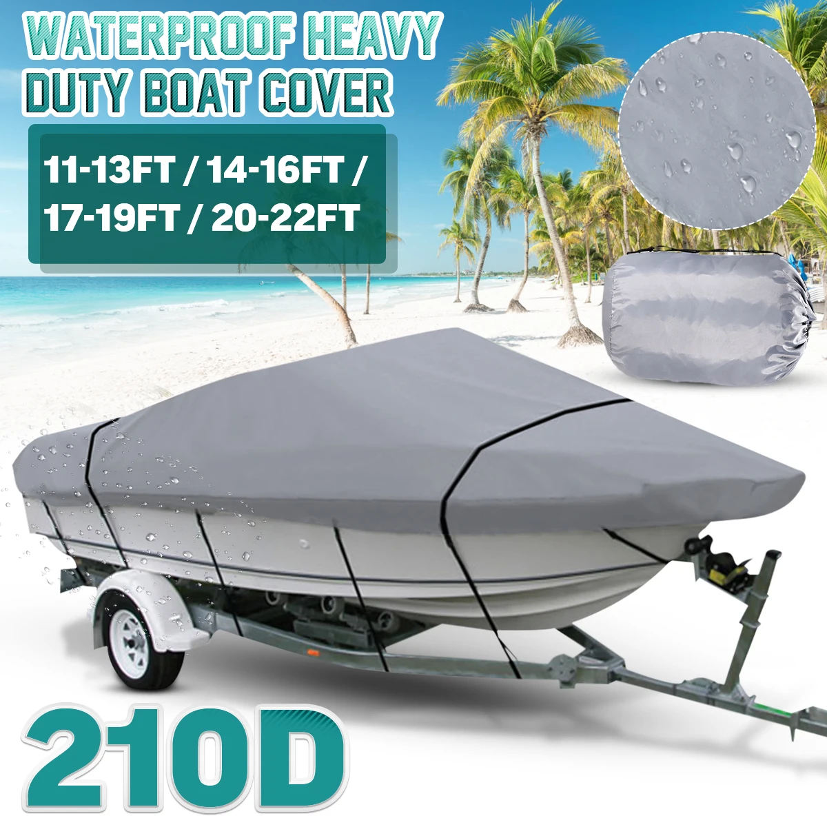 210D Heavy Duty Boat Cover Winter Snow Cover Waterproof Anti Scratch Dustproof Cover Marine Accessories V-hull Boat Cover
210D Heavy Duty Boat Cover Winter Snow Cover Waterproof Anti Scratch Dustproof Cover Marine Accessories V-hull Boat Cover