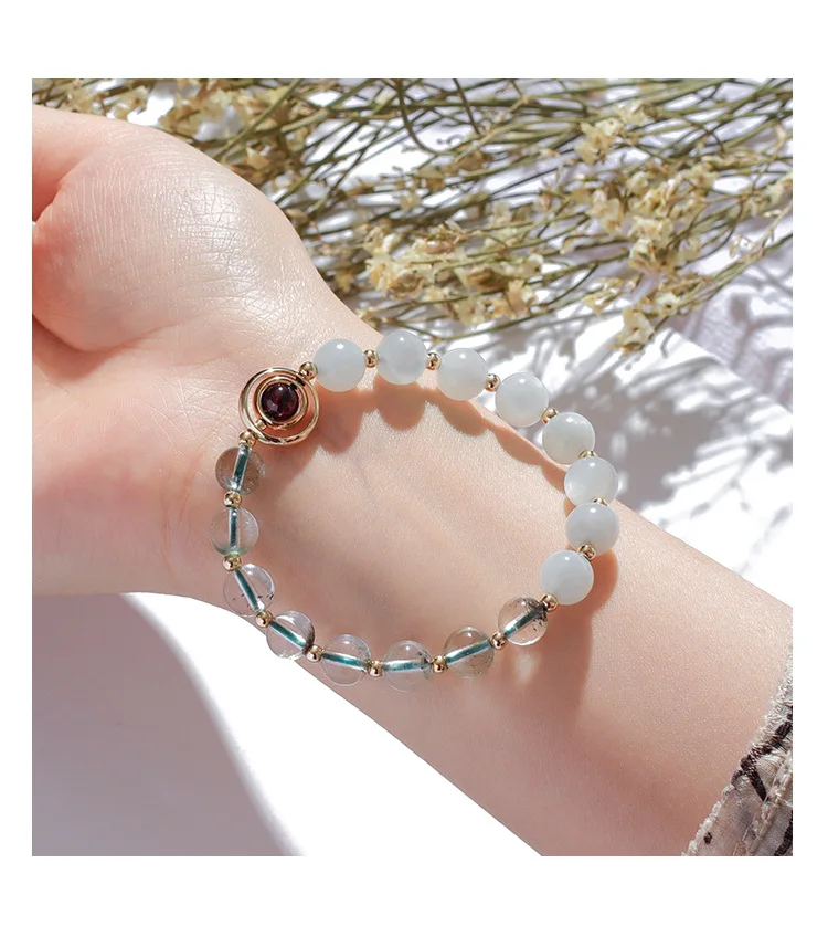 2020 New Arrived Purple Crystal Strawberry Quartz White Moonstone Beaded Bracelet For Women Lover
2020 New Arrived Purple Crystal Strawberry Quartz White Moonstone Beaded Bracelet For Women Lover