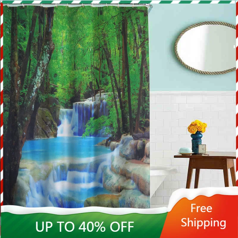 3D Landscape Waterfall Shower Curtain Polyester Fabric Shower Curtain Chinese Personalized Cortinas Para Salon Bathroom Products
3D Landscape Waterfall Shower Curtain Polyester Fabric Shower Curtain Chinese Personalized Cortinas Para Salon Bathroom Products