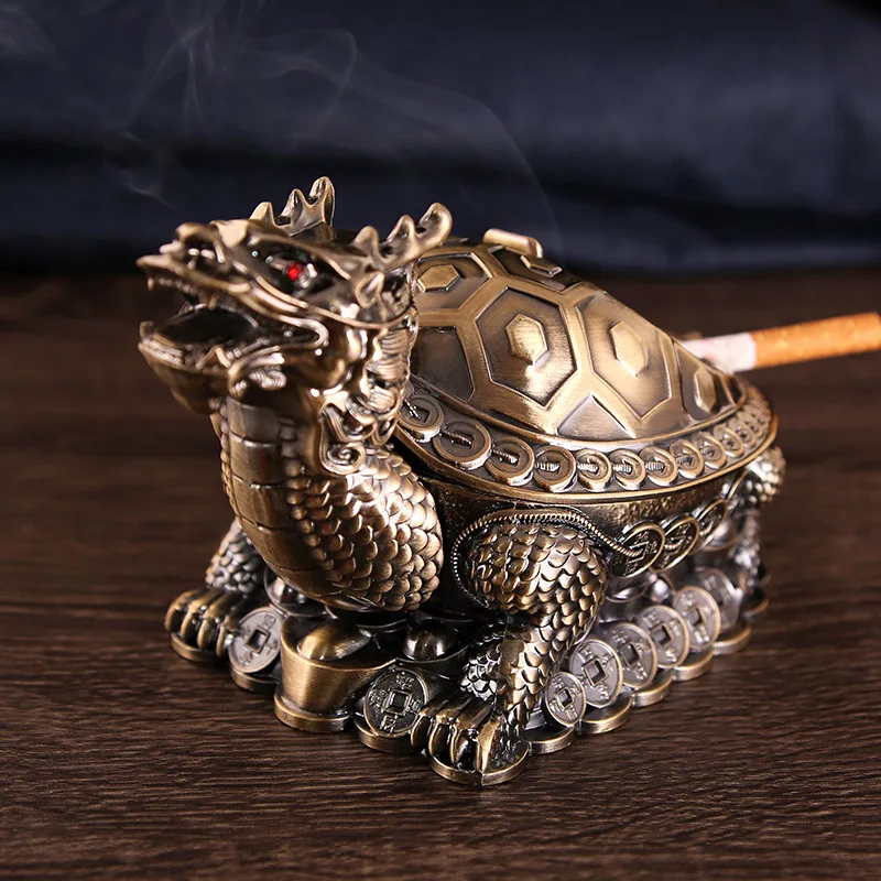 Retro Dragon Turtle Cigarettes Ashtray Creative Zinc Alloy Vintage Ash Holder with Lid Multifunctional Home Office Ash Tray
Retro Dragon Turtle Cigarettes Ashtray Creative Zinc Alloy Vintage Ash Holder with Lid Multifunctional Home Office Ash Tray