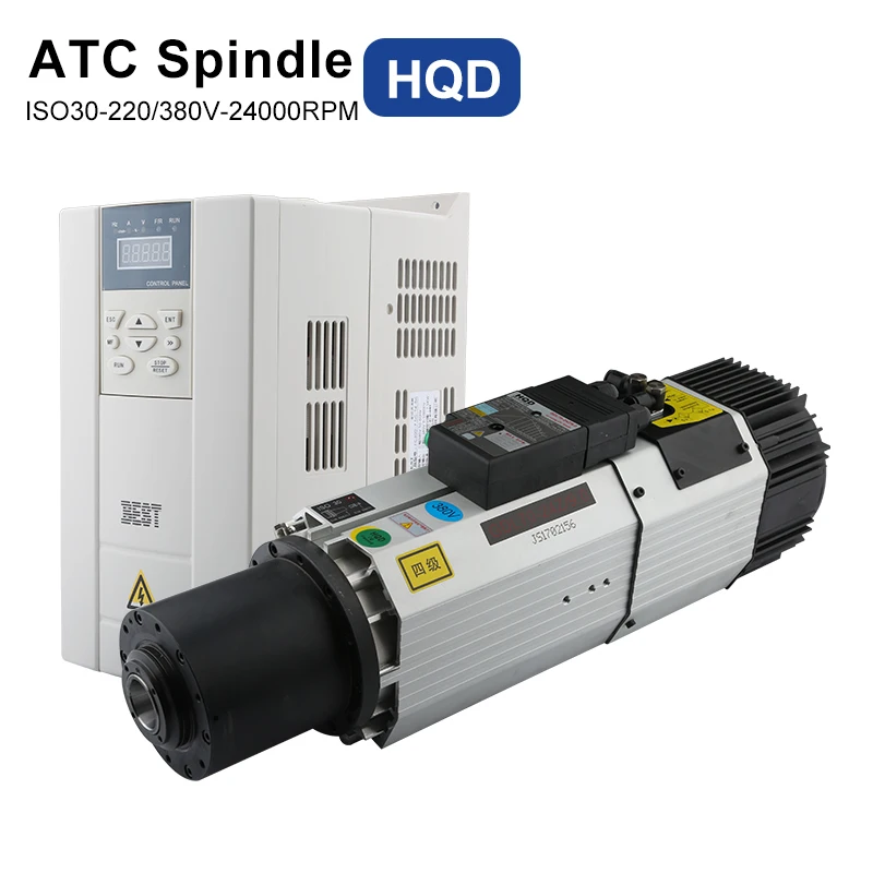 HQD 9kw Iso30 Atc 24000rpm Spindle Motor Machine Tool Spindle For Atc Cnc Wood Carving Machine
HQD 9kw Iso30 Atc 24000rpm Spindle Motor Machine Tool Spindle For Atc Cnc Wood Carving Machine