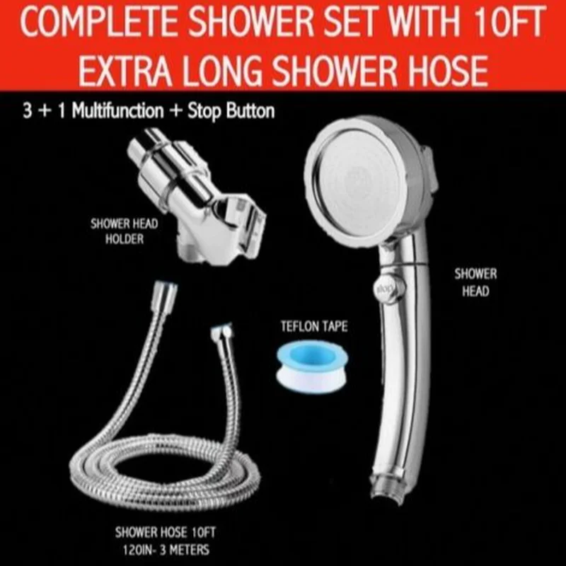 Bathroom Stainless Steel Shower Set Household Multifunctional 3 In 1 High Pressure Shower Head Hand Shower Complete Shower Set
Bathroom Stainless Steel Shower Set Household Multifunctional 3 In 1 High Pressure Shower Head Hand Shower Complete Shower Set